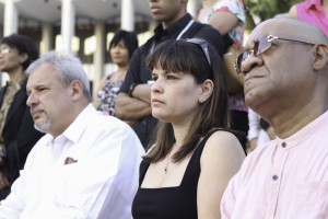Familiares de Sonia Silvestre presentes en el acto.