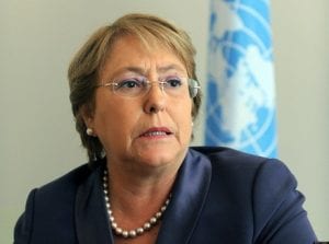 La presidenta de Chile Michelle Bachelet