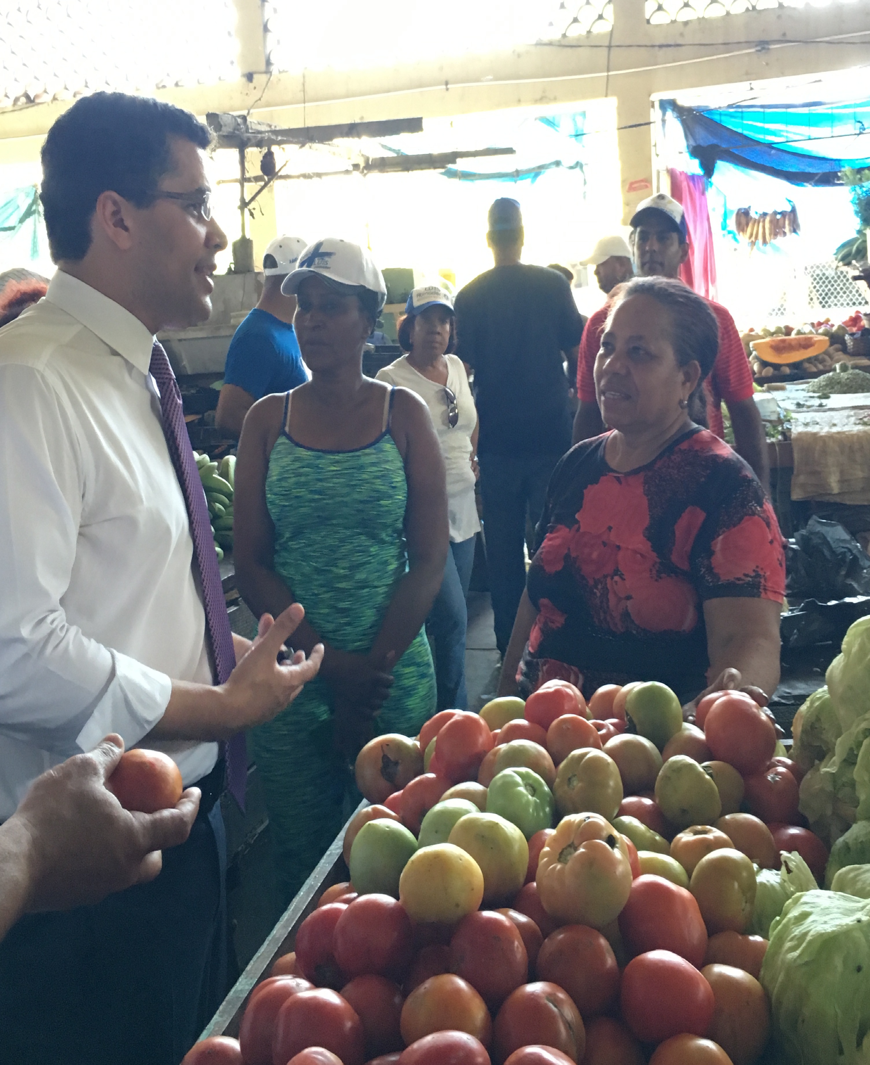 David Collado en el Mercado de Honduras.