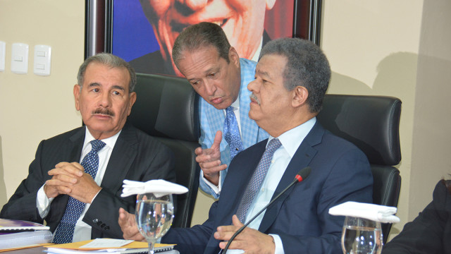 Leonel Fernández, Danilo Medina y Reinaldo Pared Perez. 