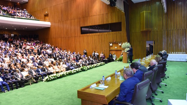 Panorámica del acto de celebración del aniversario del Banco Central