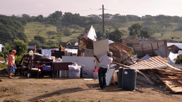 Lugar donde fue herido el pastor Braulio Bolívar Balbuena y un amigo suyo. Foto Alex Reynoso.