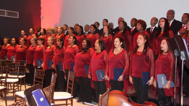 El Coro Nacional durante su presentación en el acto de celebración del Día del Músico.