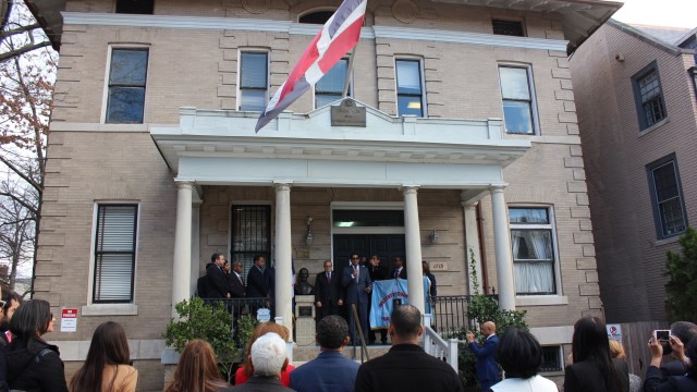 Los actos comenzaron en la sede de la embajada de República Dominicana en Washington, Estados Unidos.