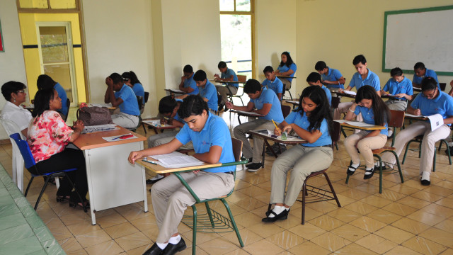 Los estudiantes fueron convocados por el Ministerio de Educación.