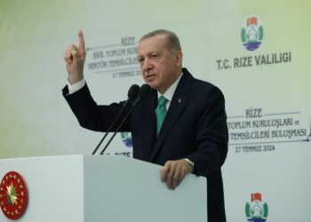 El presidente de Turquía, Recep Tayyip Erdogan, durante un acto de su partido, AKP - PRESIDENCIA DE TURQUÍA