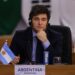 RIO DE JANEIRO, BRAZIL - NOVEMBER 18: Javier Milei president of Argentina participates in a working session as part of the G20 Summit 2024 at Museu de Arte Moderna on November 18, 2024 in Rio de Janeiro, Brazil. The 2024 G20 Summit takes place in Brazil for the first time. The event gathers leaders of the most important economies. Starvation, sustainable development or social inclusion are some of the issues to be during the summit. (Photo by Wagner Meier/Getty Images)